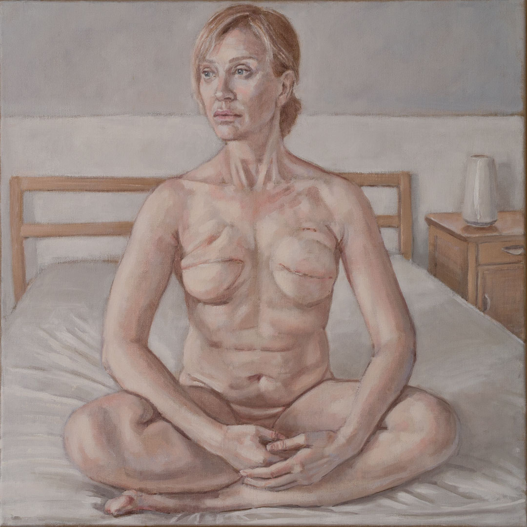 commissioned portrait of woman after breast mastectomy