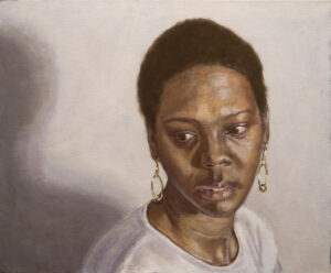 portrait painting of young bajan woman