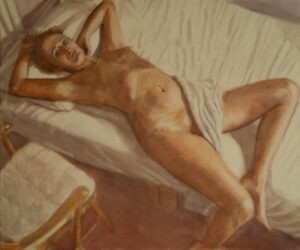 Reclining nude on bed
