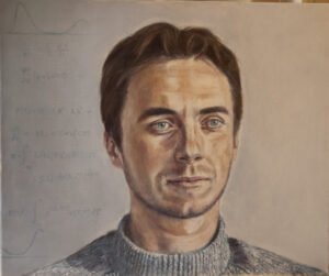 commissioned portrait the theoretical physicist