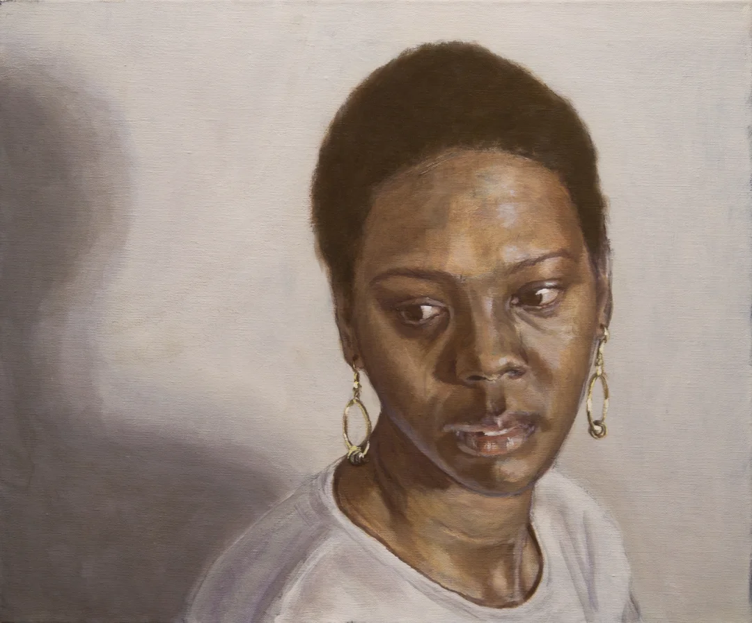 portrait painting of artist's late partner veronica