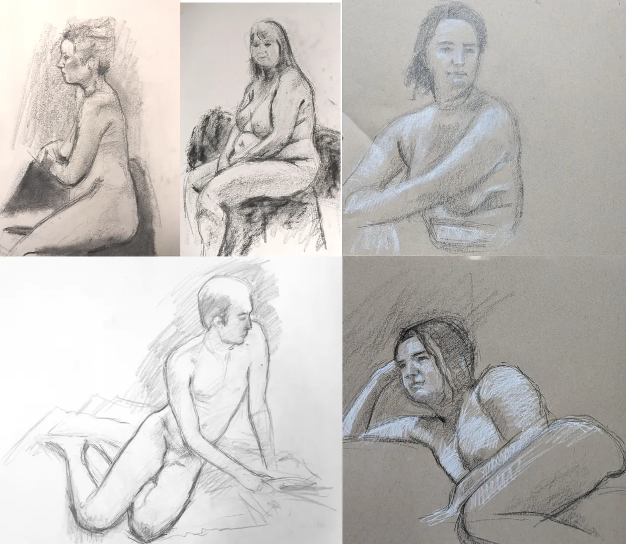 selection of recent life drawings by Peter D'Alessandri