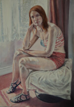 Stars and Stripes portrait of girl in stars and stripes top, selected for the Turner Contemporary open