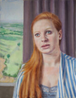 portrait of a singer portrait painting of young country singer
